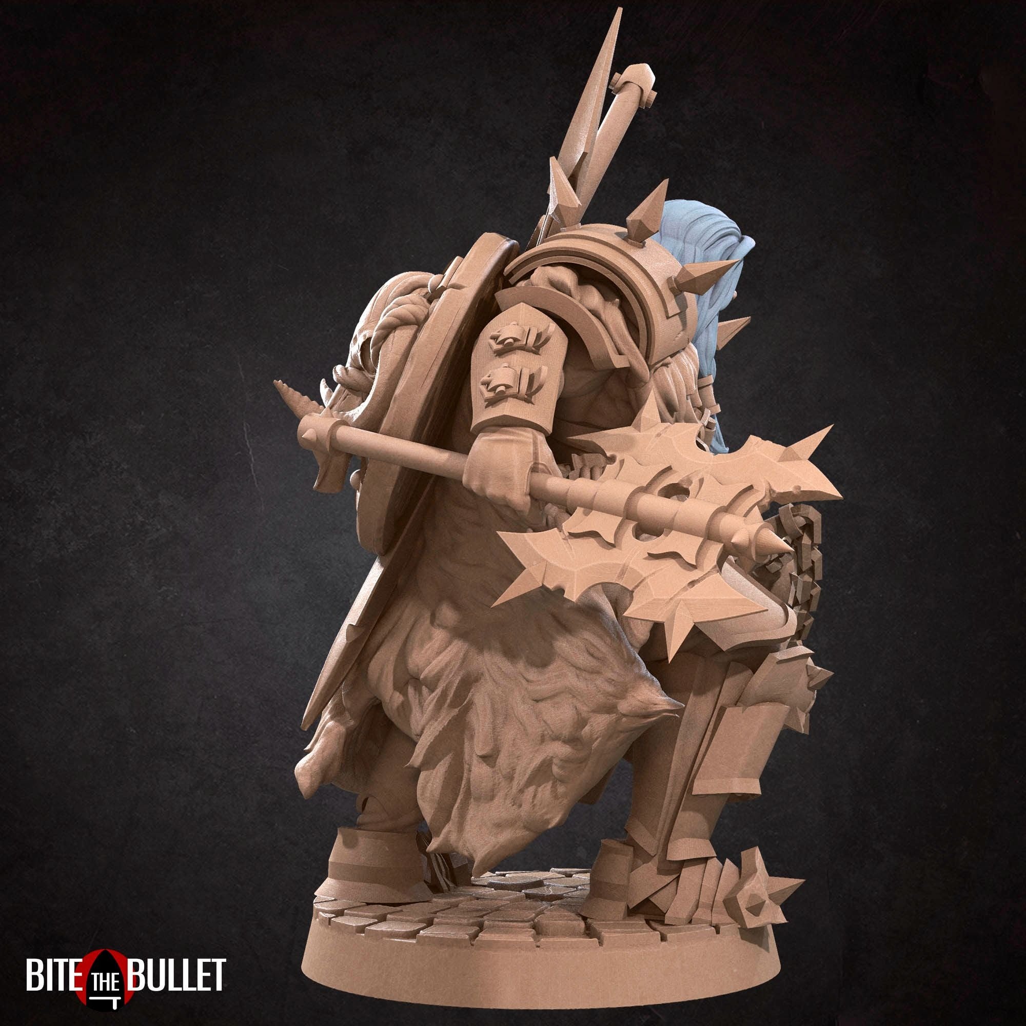 Hero Barbarian Male (Modular) - Bullet Hell Heroes - 3d Printed Miniature by Bite the Bullet