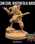 Can Can, Ravenfolk Bard - 3d Printed Miniature by Dragon Trappers Lodge