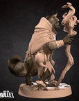 Raccoonfolk Druid - Grove Haven - 3d Printed Miniature sculpted by Bite the Bullet