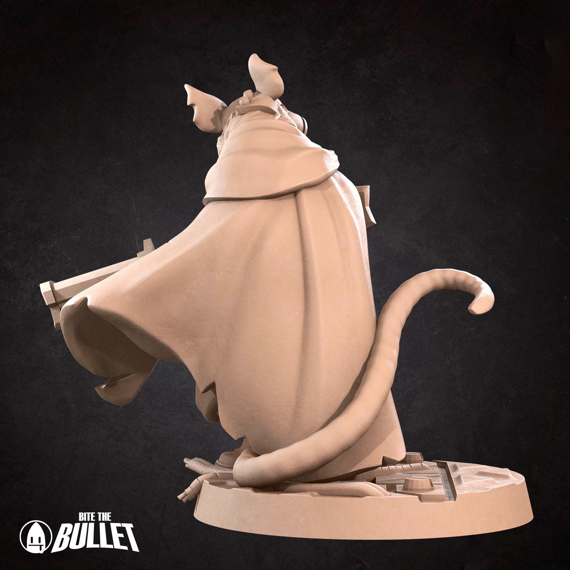 Space Ratfolk Soldier - Bullet Galaxy - 3d Printed Miniature sculpted by Bite the Bullet