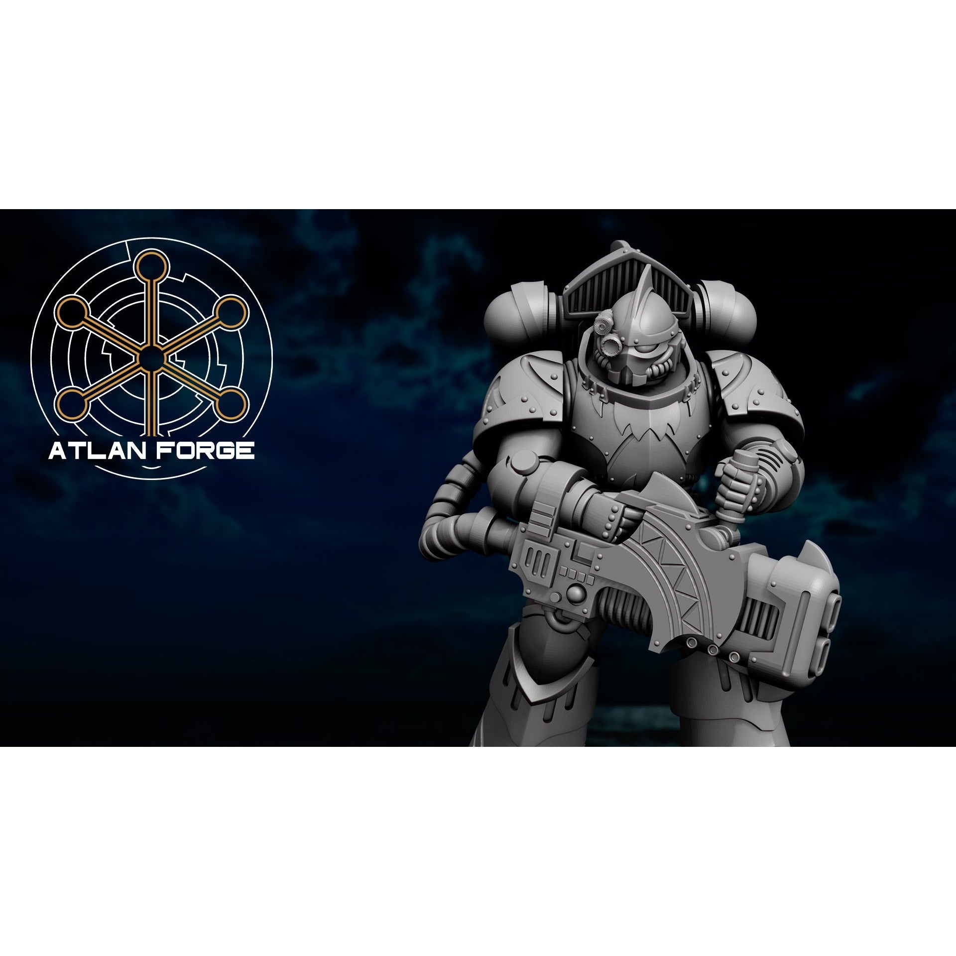 Atlan Forge - 5 Model Modular Unit 3d Printed Sculpted by Atlan Forge