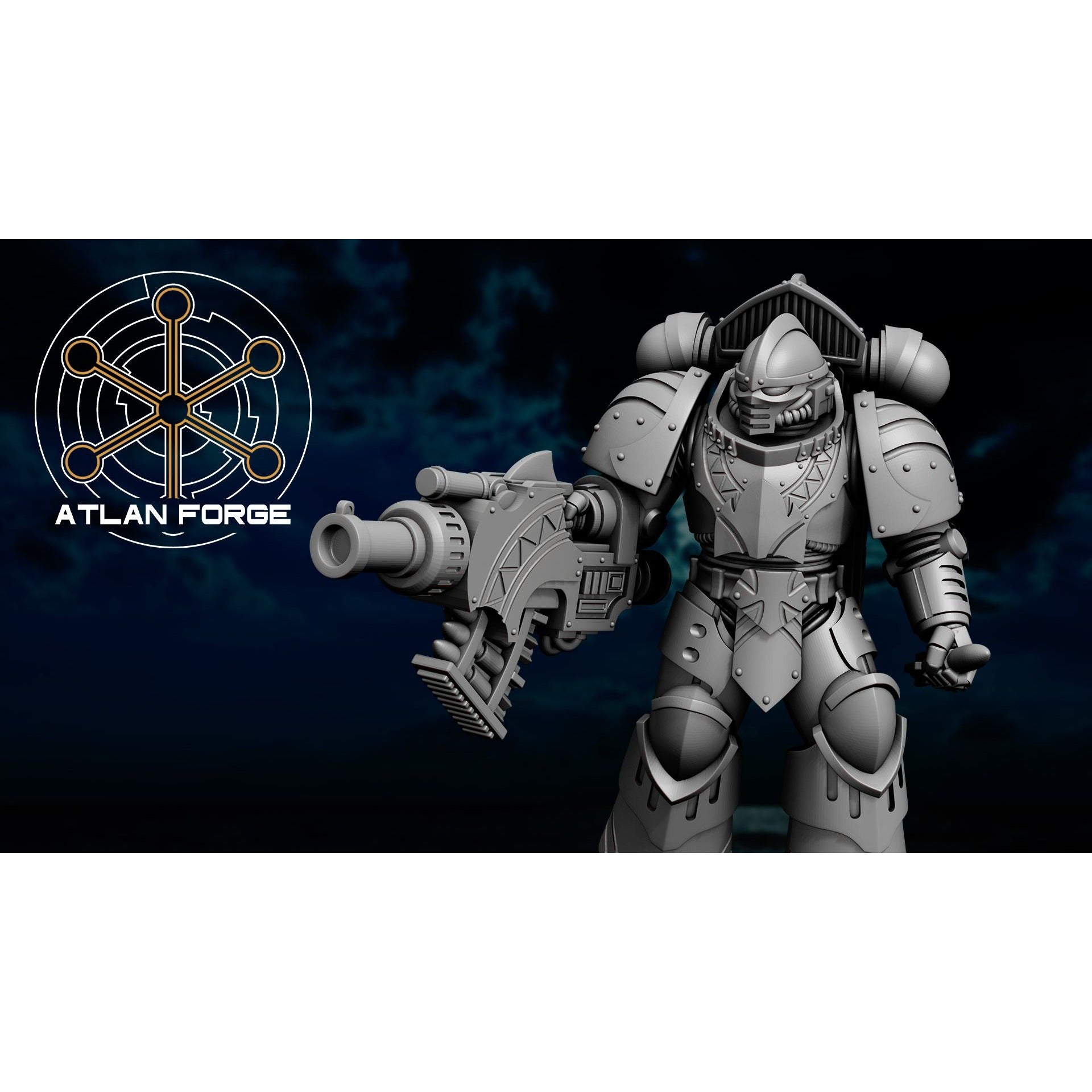 Atlan Forge - 5 Model Modular Unit 3d Printed Sculpted by Atlan Forge