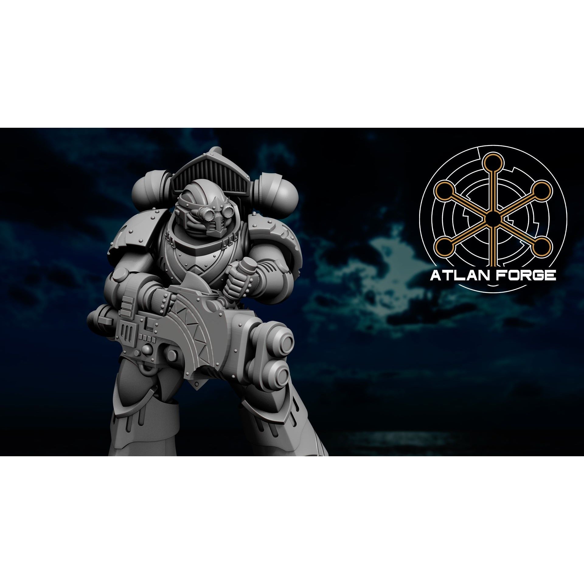 Atlan Forge - 5 Model Modular Unit 3d Printed Sculpted by Atlan Forge