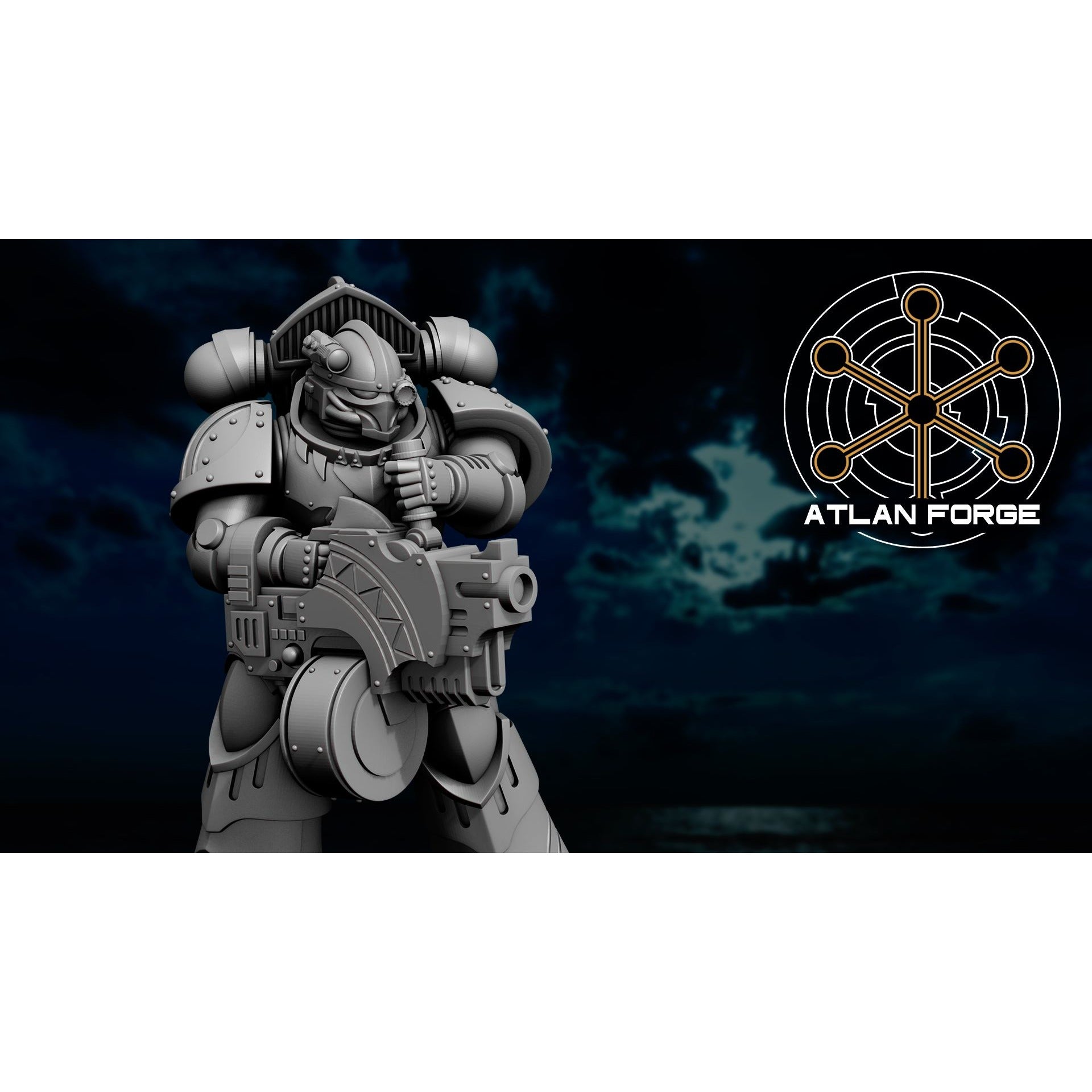 Atlan Forge - 5 Model Modular Unit 3d Printed Sculpted by Atlan Forge