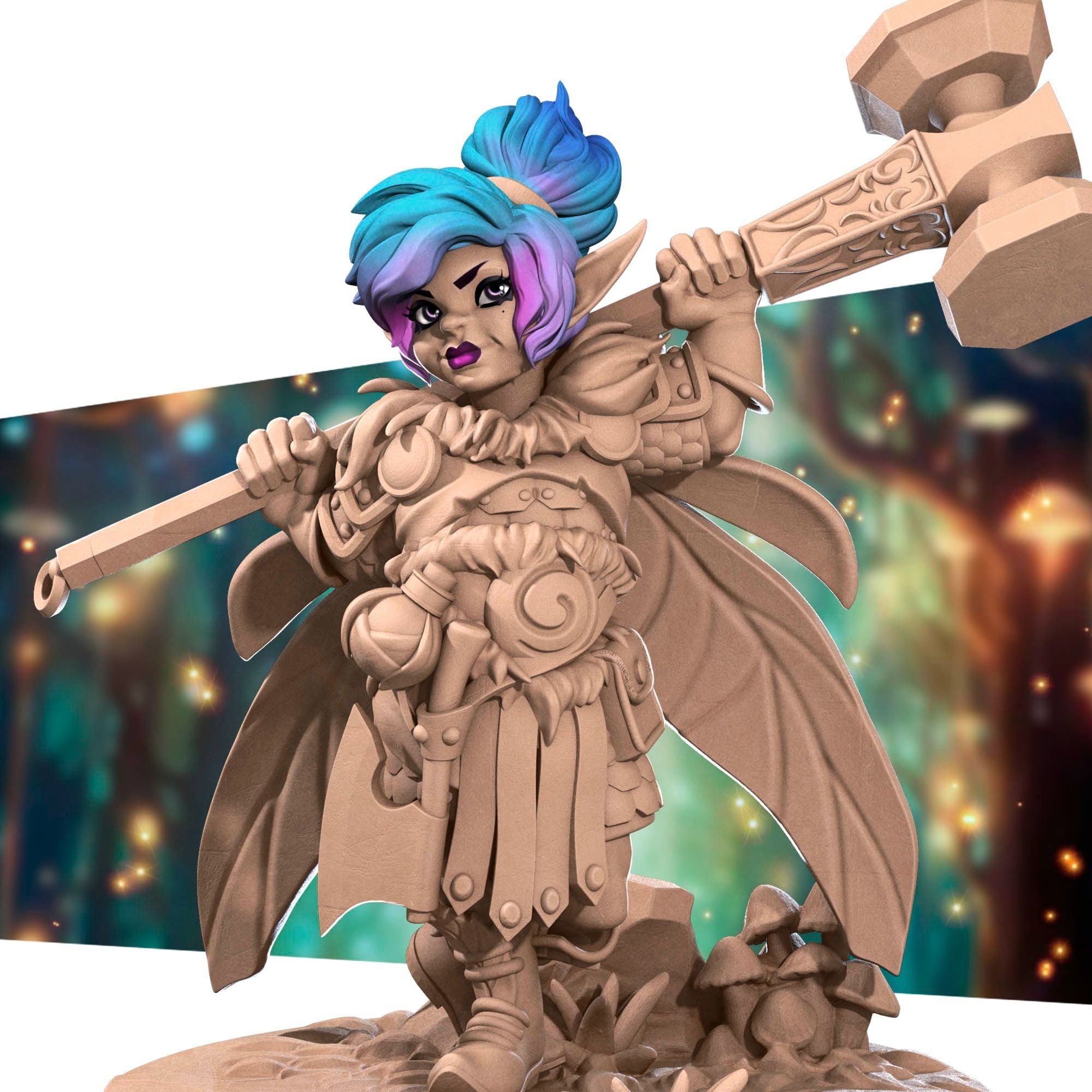 Pixie Warrior - Pixies - 3d Printed Miniature sculpted by Bite the Bullet