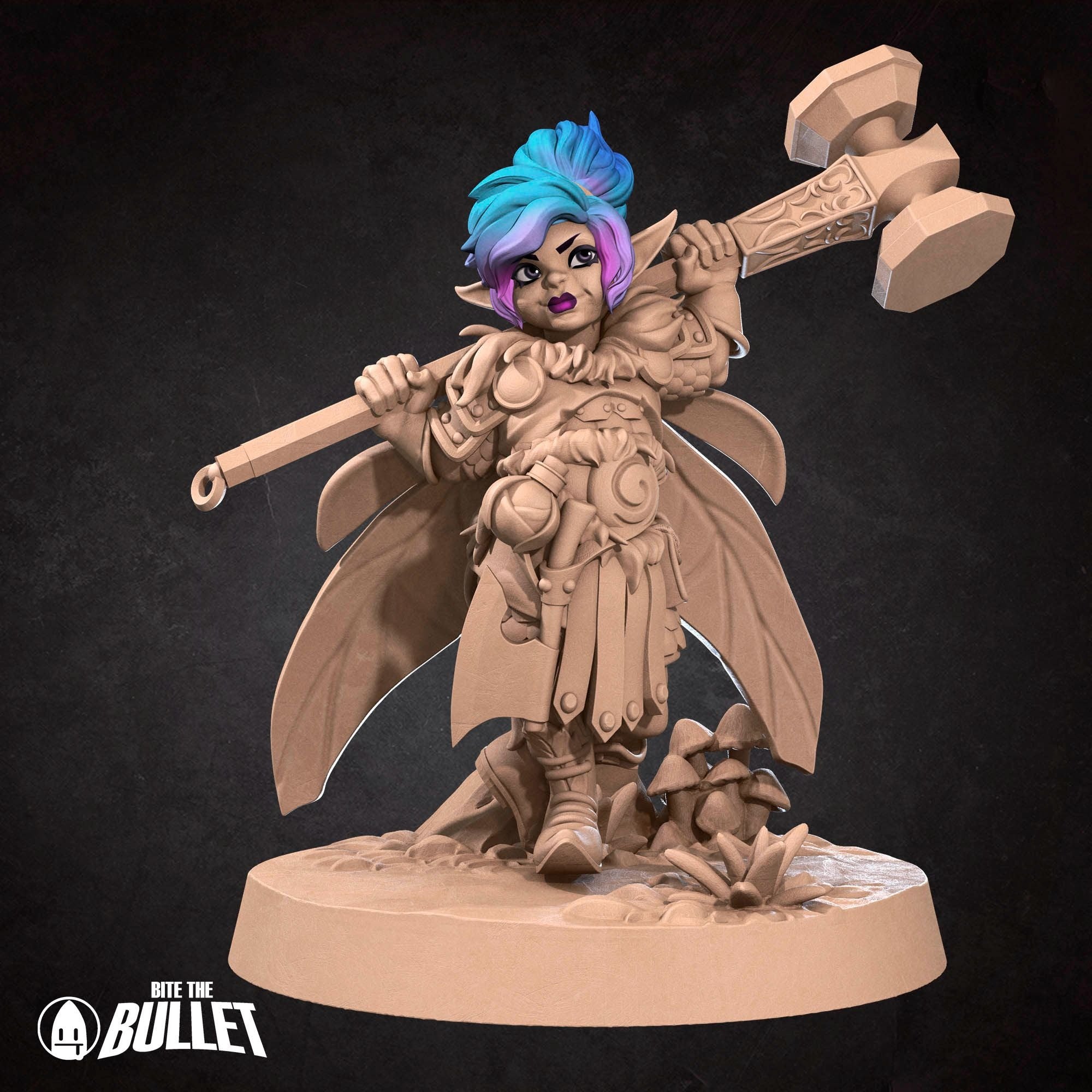 Pixie Warrior - Pixies - 3d Printed Miniature sculpted by Bite the Bullet