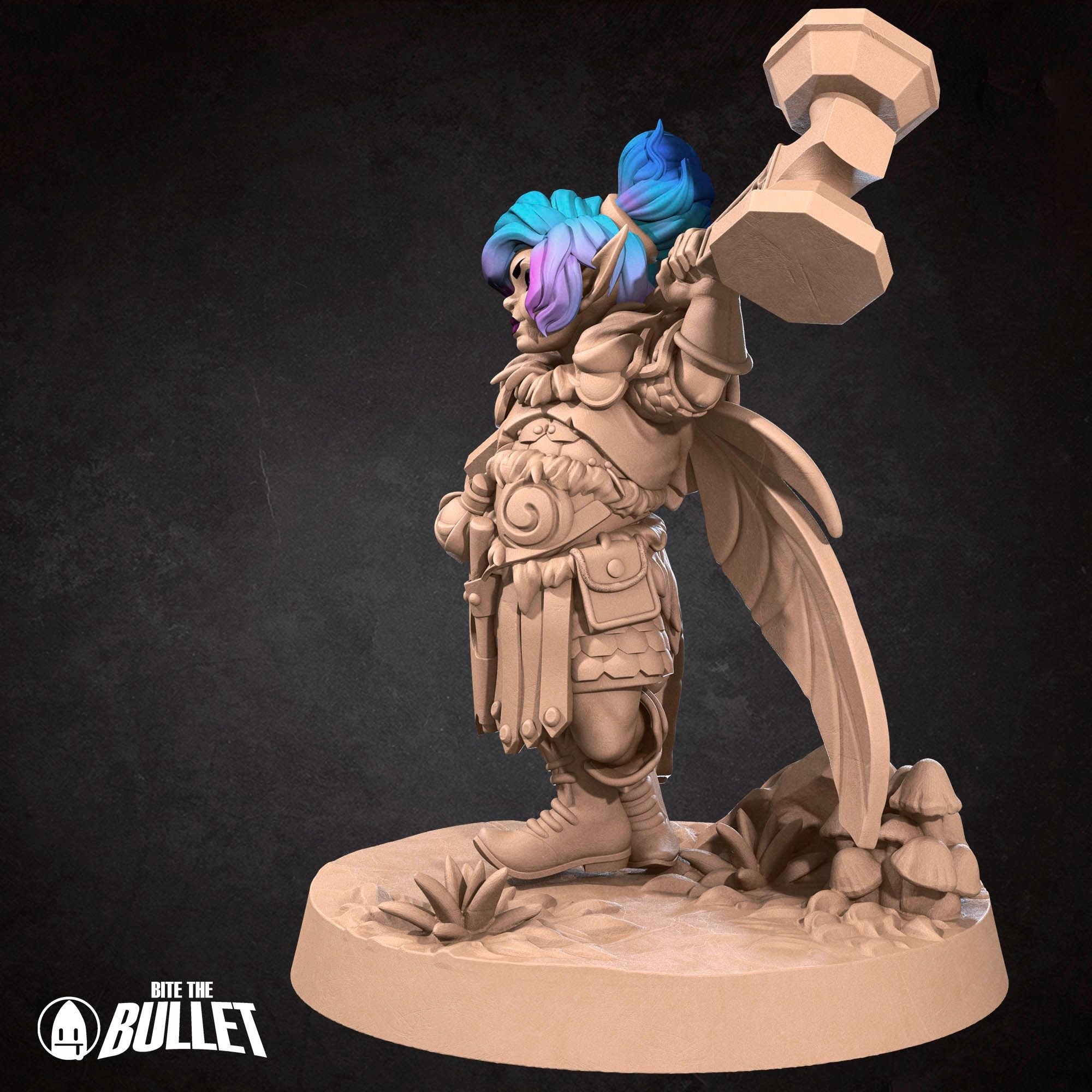 Pixie Warrior - Pixies - 3d Printed Miniature sculpted by Bite the Bullet