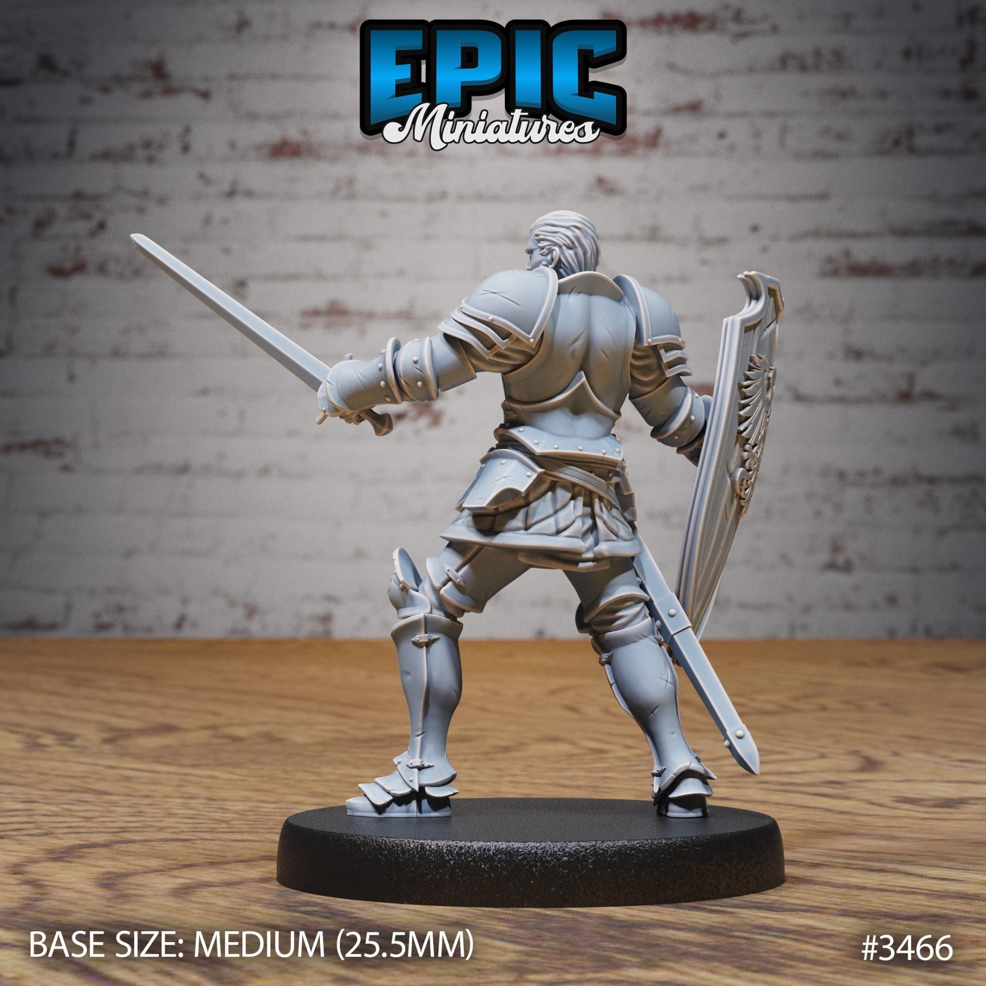 Knight Sir Tristan - 3d Printed by Epic Miniatures