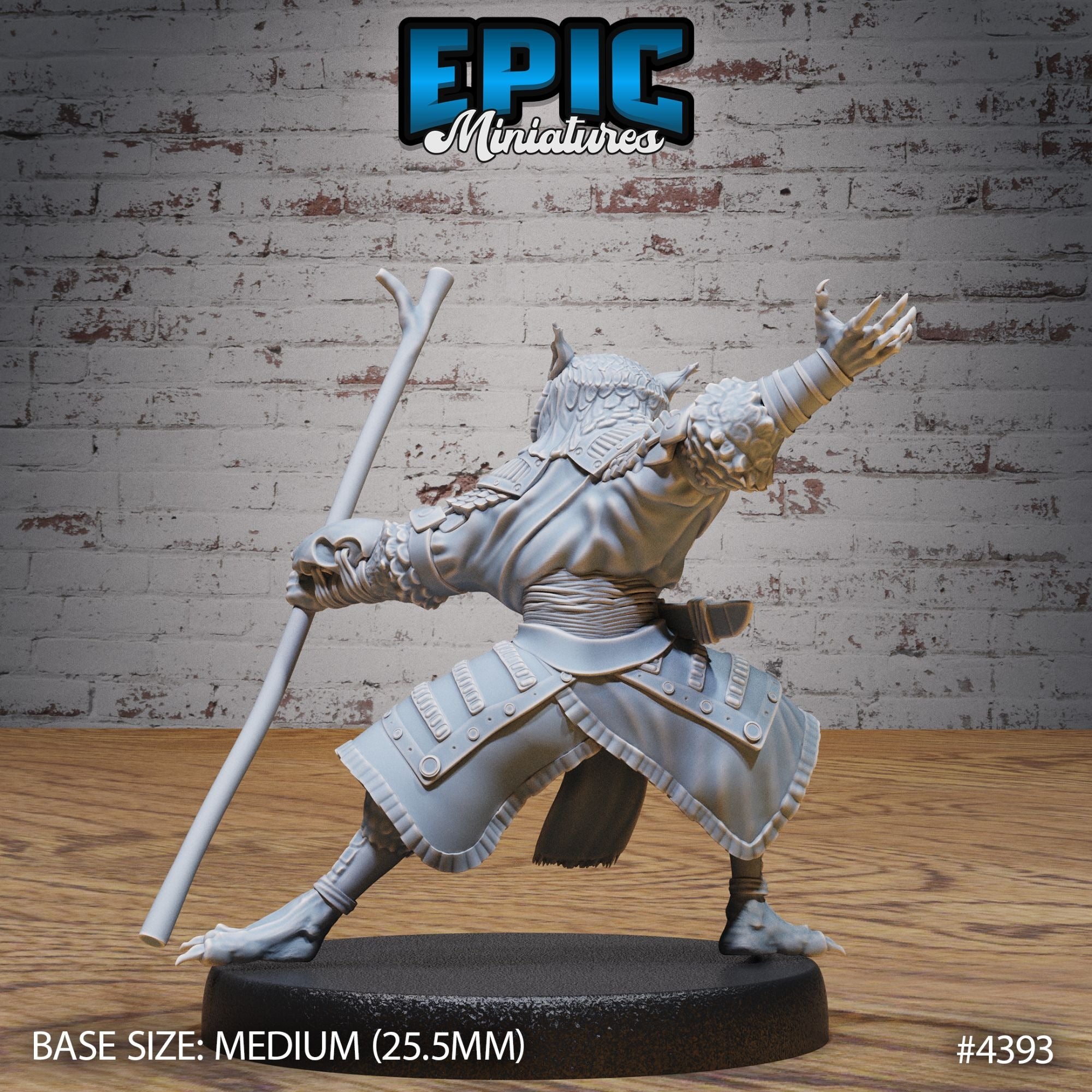 Owl Folk Monk - 3d Printed by Epic Miniatures