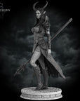 Morrigan, TIefling Sorceress - 3d Printed Miniature by Stormborn Collectibles