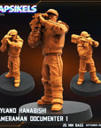 Wayland Hanabishi Cameraman Documenter- 3d Printed Miniature Sculpted by Papsikels Miniatures