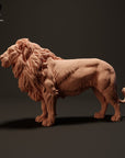 Lion - 3d Printed 1:24 Scale Miniature by Animal Den