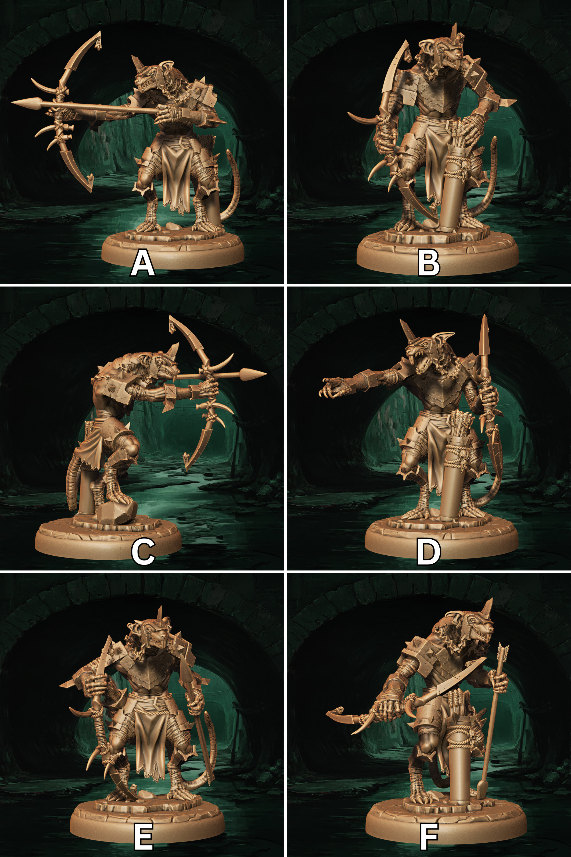 a series of photos of a bronze statue