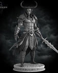 Samael, Tiefling Warrior - 3d Printed Miniature by Stormborn Collectibles