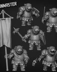 Tiny Hippo Knights - 3d Printed Miniature Sculpted by Goon Master Games