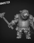 Tiny Hippo Knights - 3d Printed Miniature Sculpted by Goon Master Games