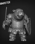 Tiny Hippo Knights - 3d Printed Miniature Sculpted by Goon Master Games