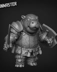 Tiny Hippo Knights - 3d Printed Miniature Sculpted by Goon Master Games