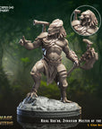 Krag Vador, Zyraxian Master of the Hunt - 3d Printed Miniature Sculpted by Crippled God Foundry