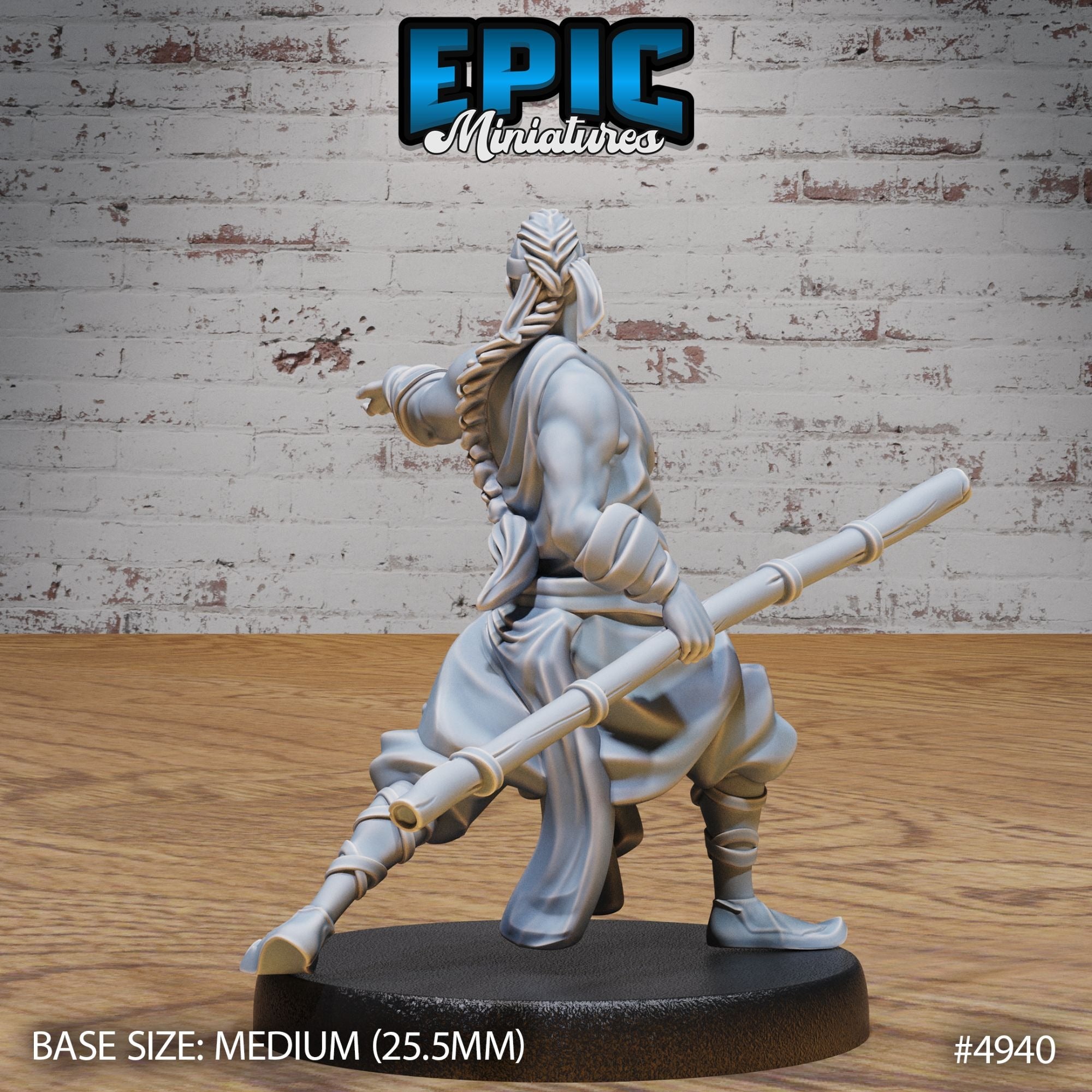 Martial Arts Monk - 3d Printed Miniature Sculpted by Epic Miniatures