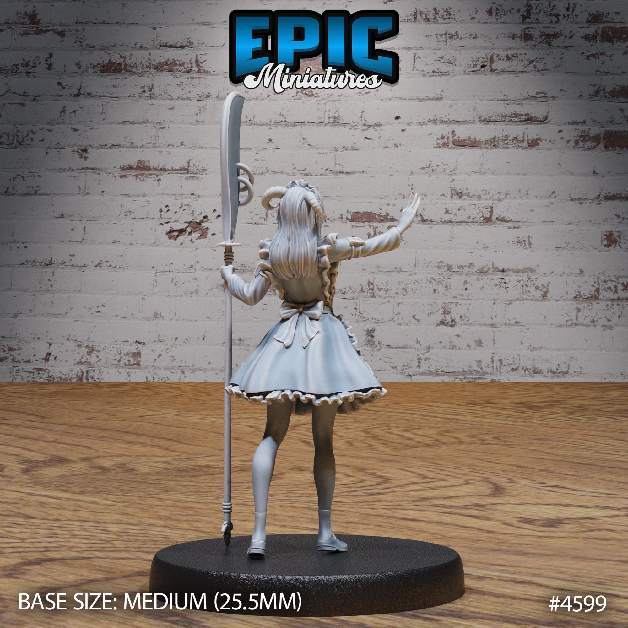 Tiefling Maid - 3d Printed Miniature Sculpted by Epic Miniatures