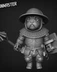 a cartoon character in a helmet and armor