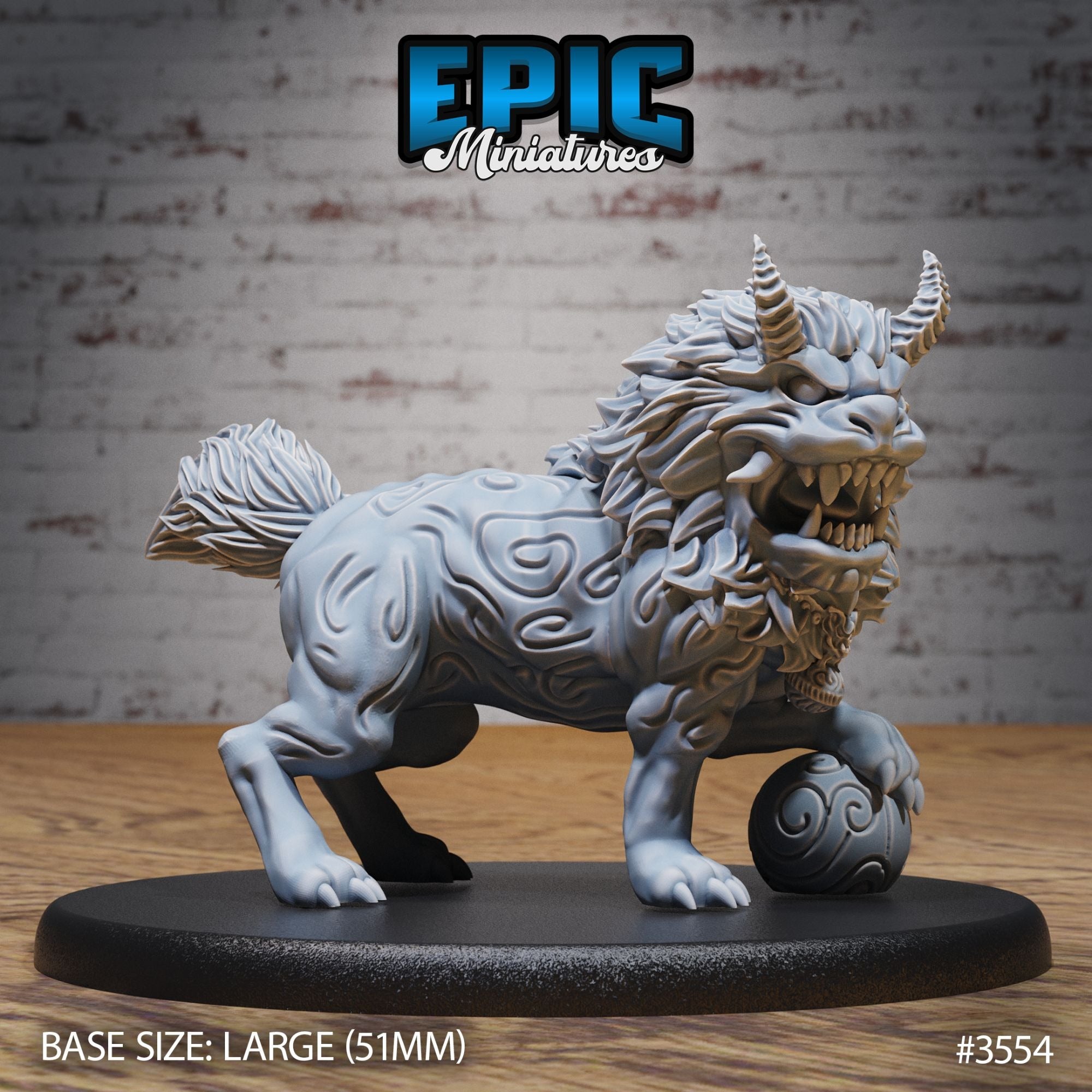 Guardian Fu Dog - 3d Printed by Epic Miniatures