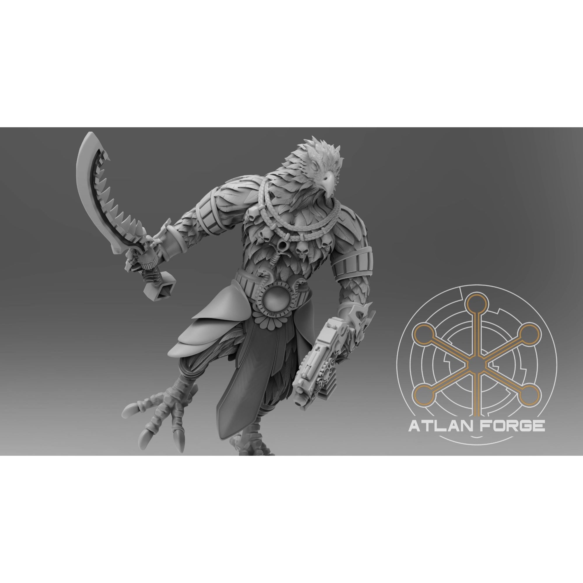 Avian Berserkers - 5 Model Modular Unit 3d Printed Sculpted by Atlan Forge