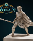 Human Fighter - Cyrah - 3d Printed Miniature by DND Is A Woman