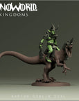 Goblin Raptor Riders - 3d Printed Miniature Sculpted by Dinoworld