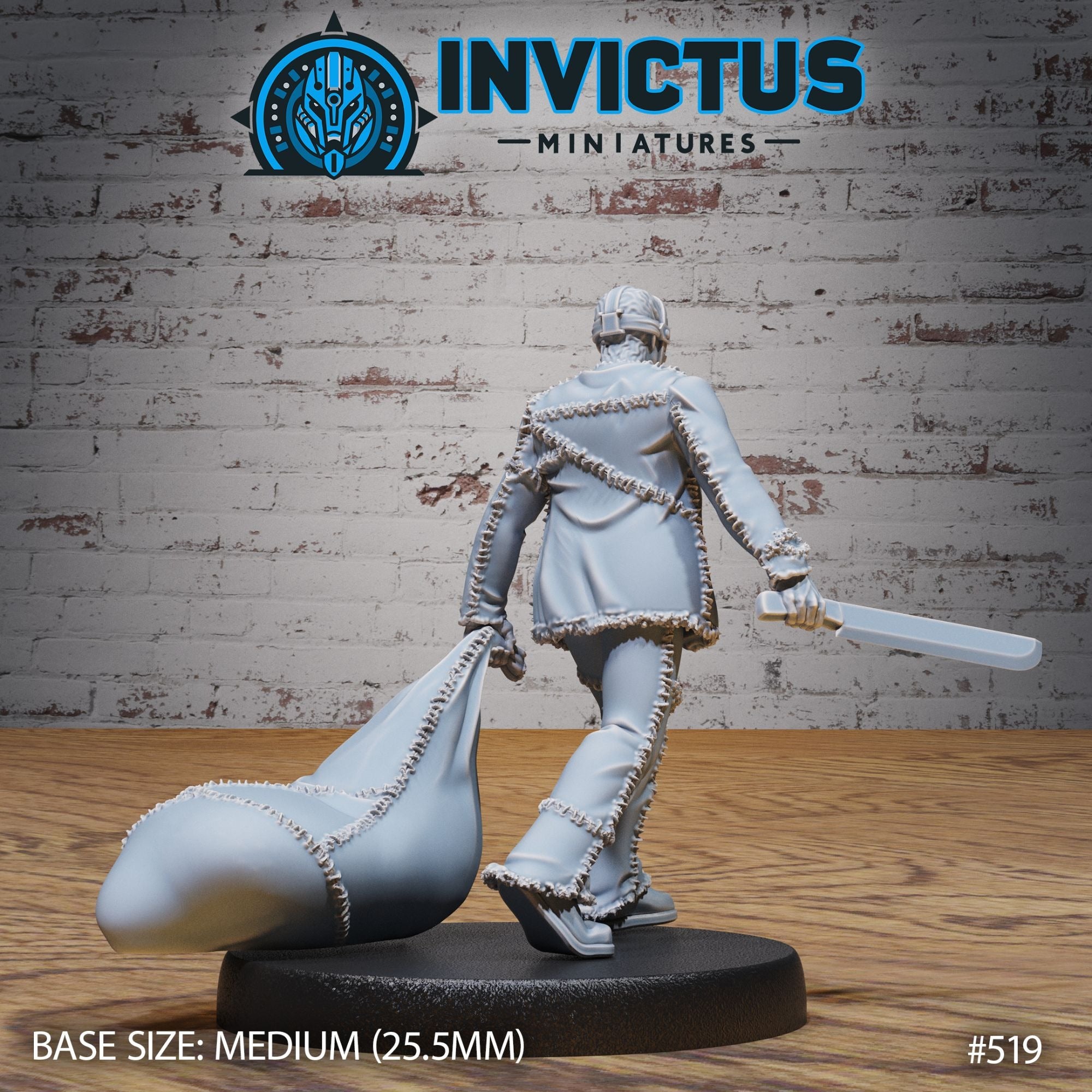 Masked Machete Killer - 3d Printed Miniature Sculpted by Invictus Miniatures