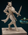 Tabaxi Fighter Sandrim - 3d Printed Miniature by DND Is A Woman