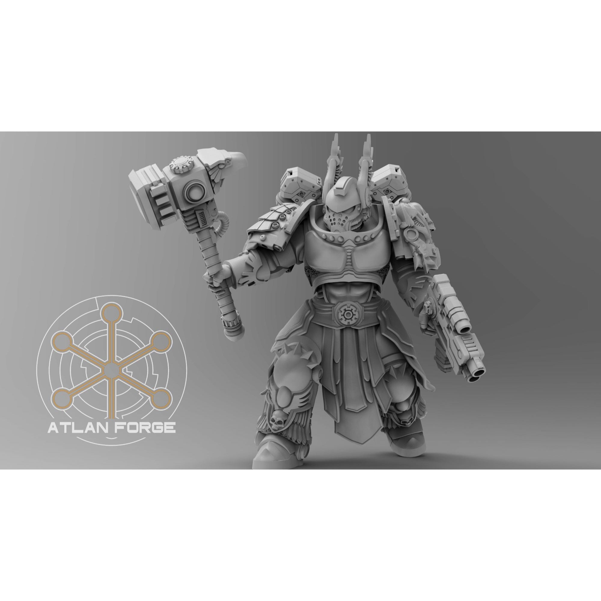 Angelic Knights Malakim - 5 Model Modular Unit 3d Printed Sculpted by Atlan Forge