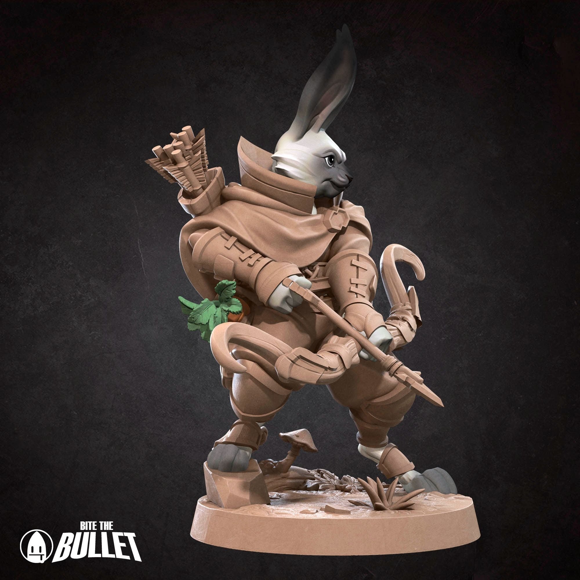 Harengon Ranger - 3d Printed Miniature by Bite the Bullet