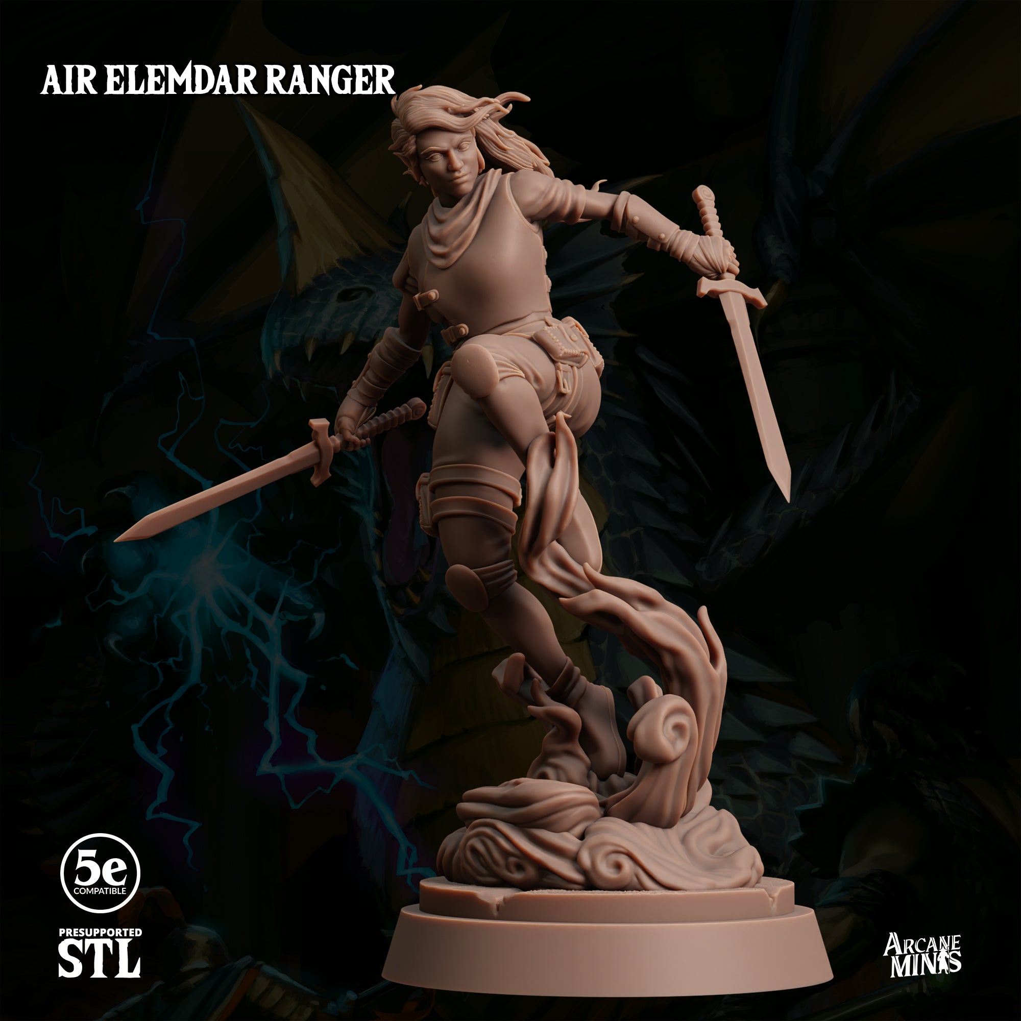 a female character wielding a sword, standing on a pedestal, and holding a shield.