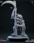 a statue of a man holding a large axe