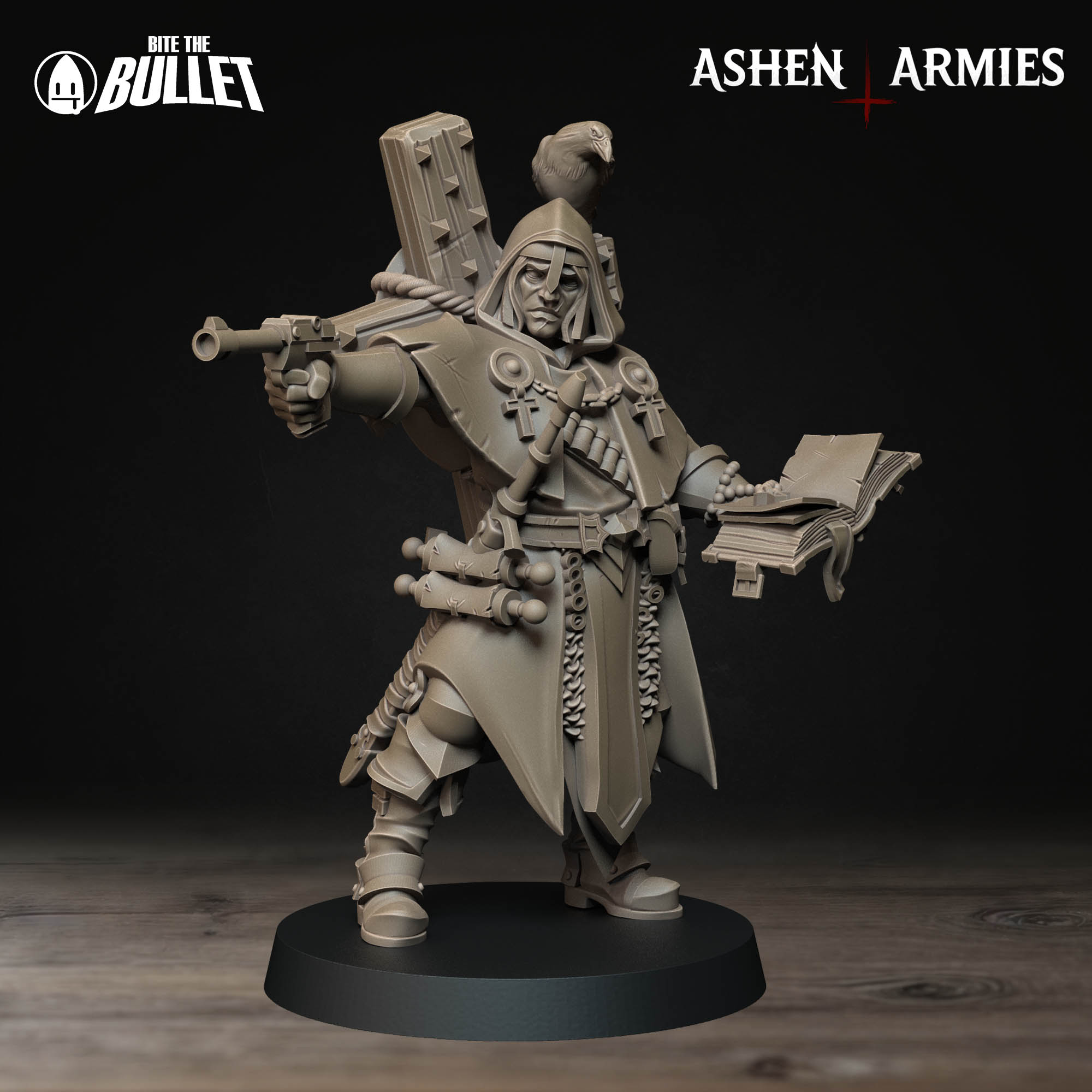 a toy figurine of a man with a gun