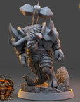 Brakthar Deathbringer - Ironmane Minotaurs of Emberhold - 3d Printed Miniature sculpted by Daybreak Miniatures