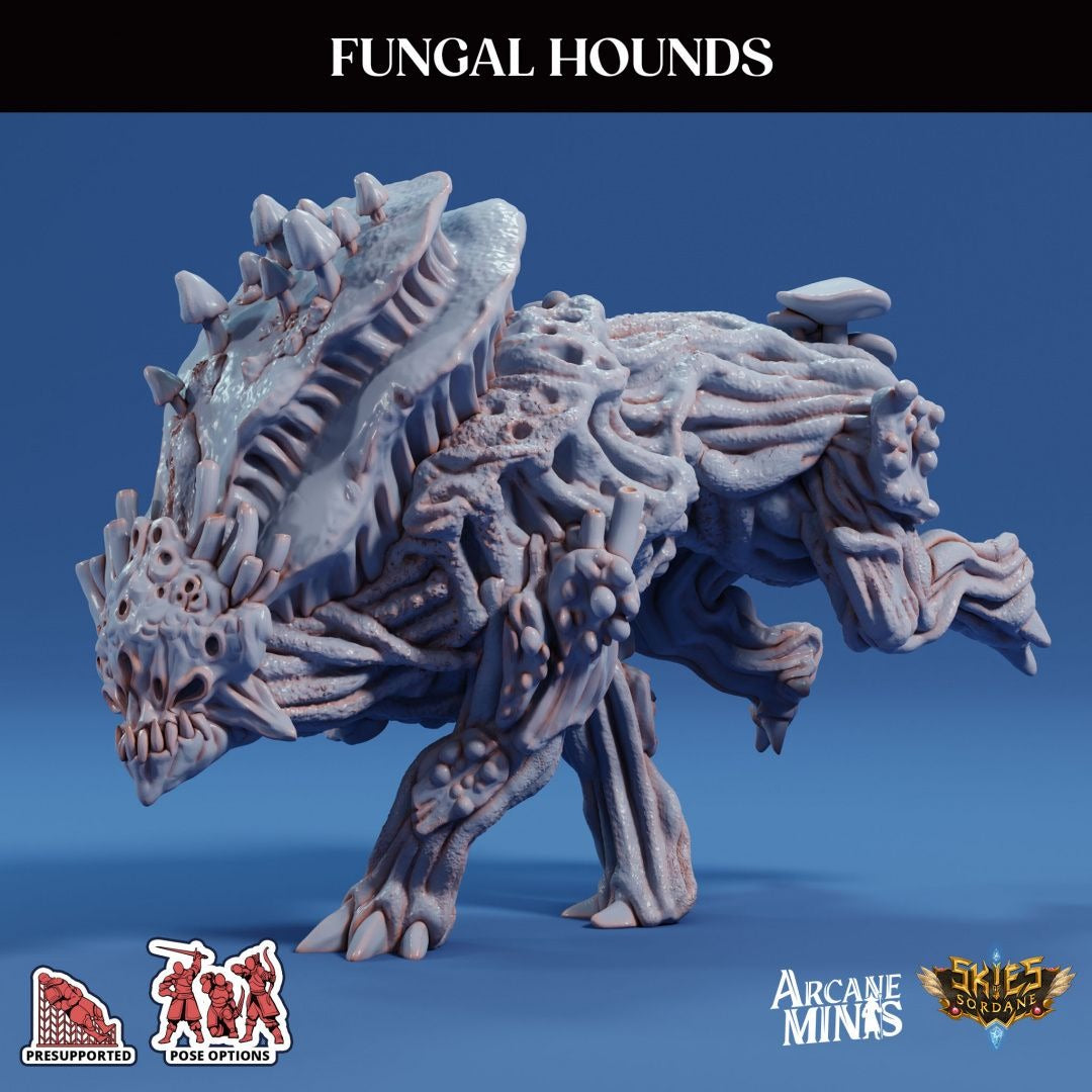 Fungal Hounds - 3d Printed Miniature by Arcane Minis