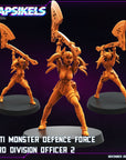 Anti Monster Defence Force 3rd Division Officer - 3d Printed Miniature Sculpted by Papsikels Miniatures