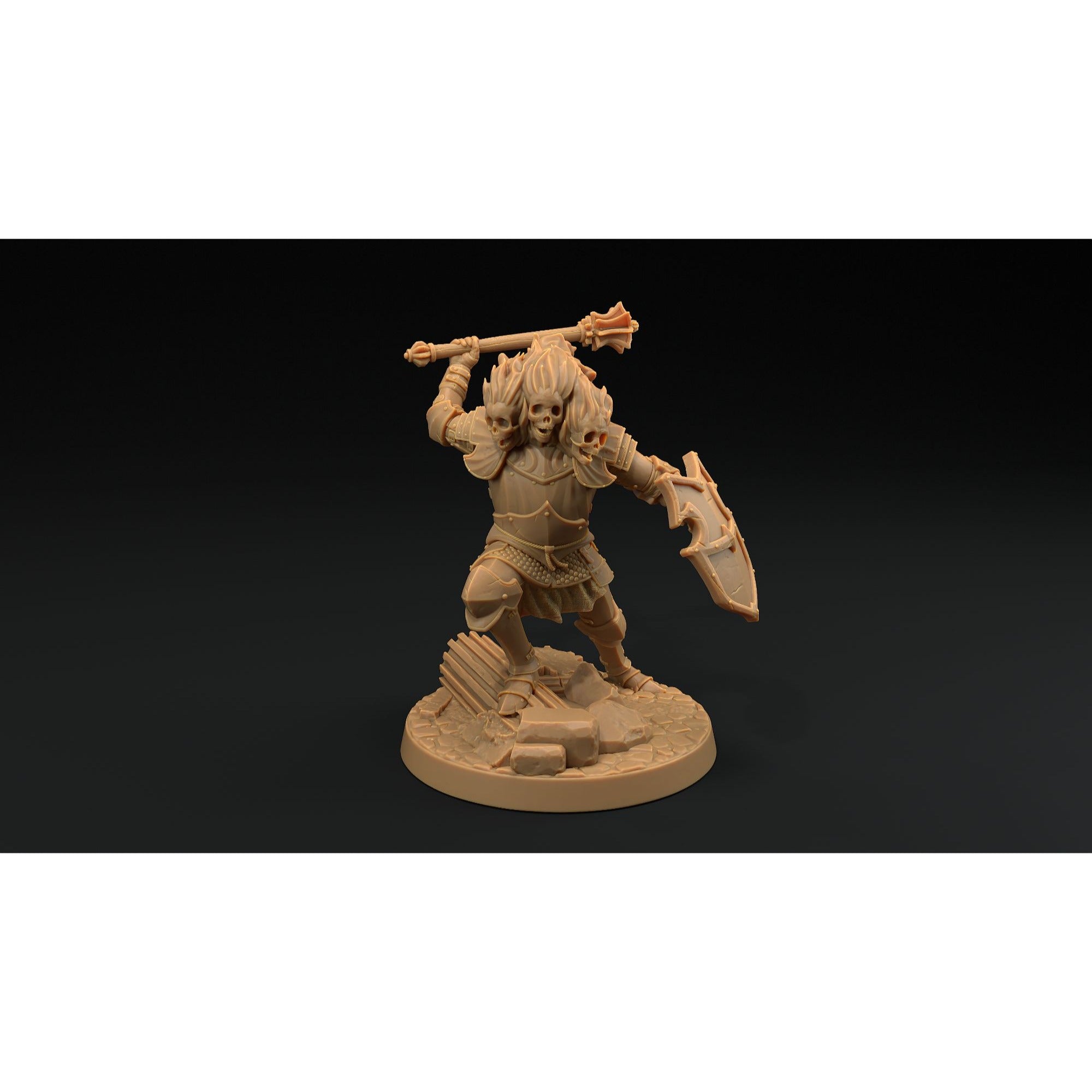 The Blazing Knight - 3d Printed Miniature by Dragon Trappers Lodge