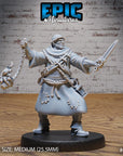 Medieval Cleric Monk - 3d Printed Miniature Sculpted by Epic Miniatures