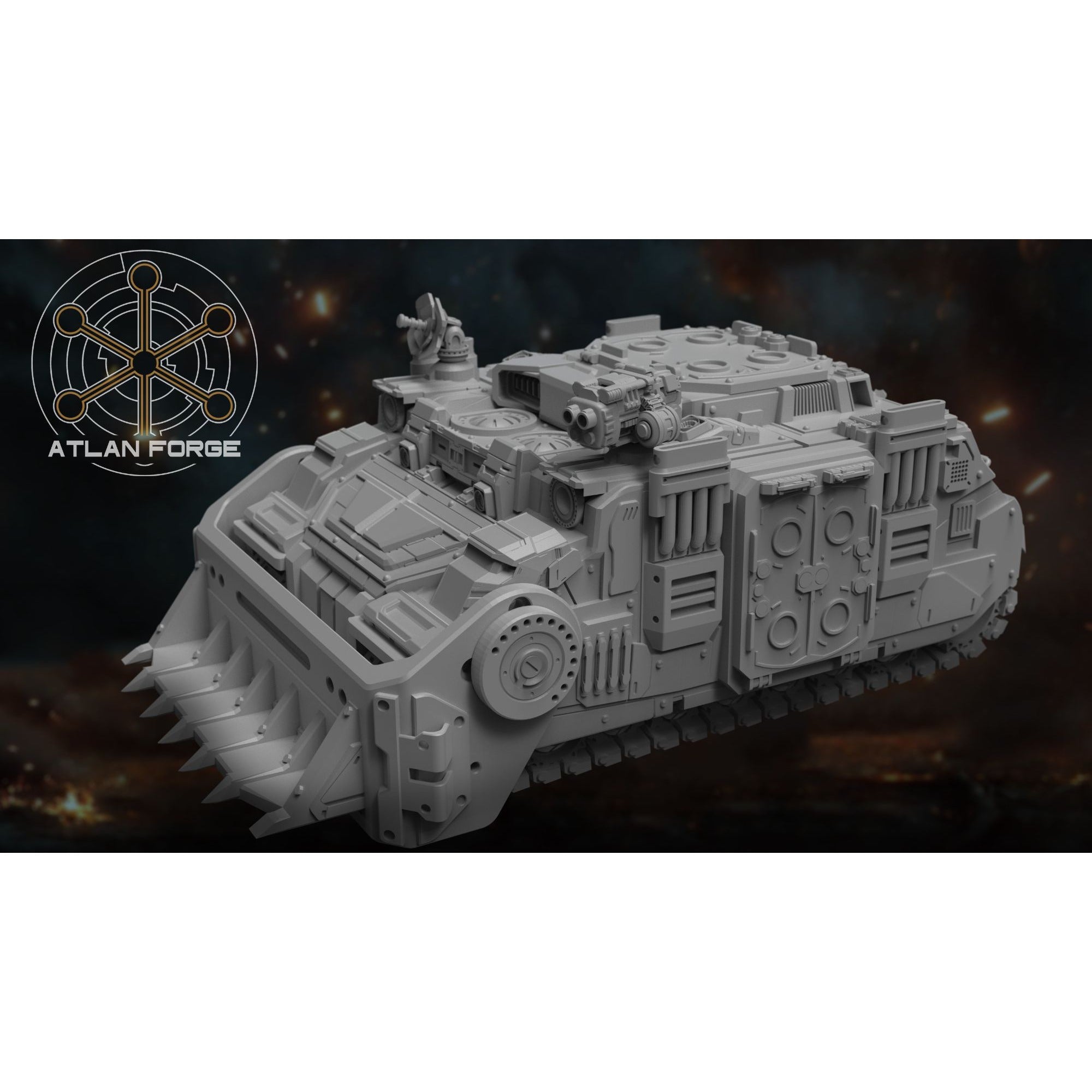 Arctodus Battle Tank - Model Modular Unit 3d Printed Sculpted by Atlan Forge