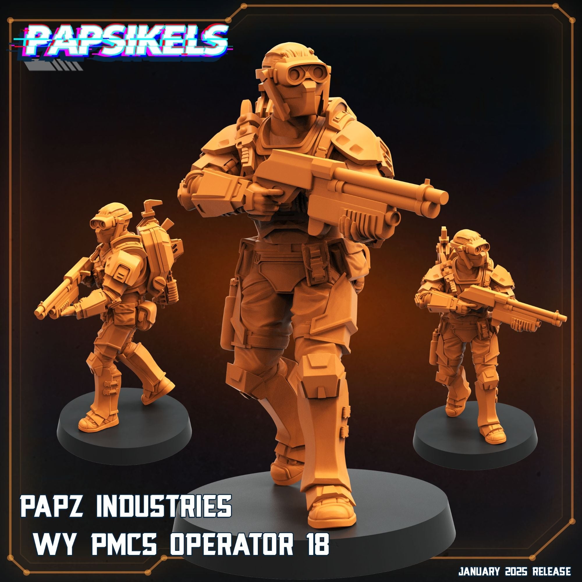 Papz Industries WY PMCS Operators - 3d Printed Miniature Sculpted by Papsikels Miniatures