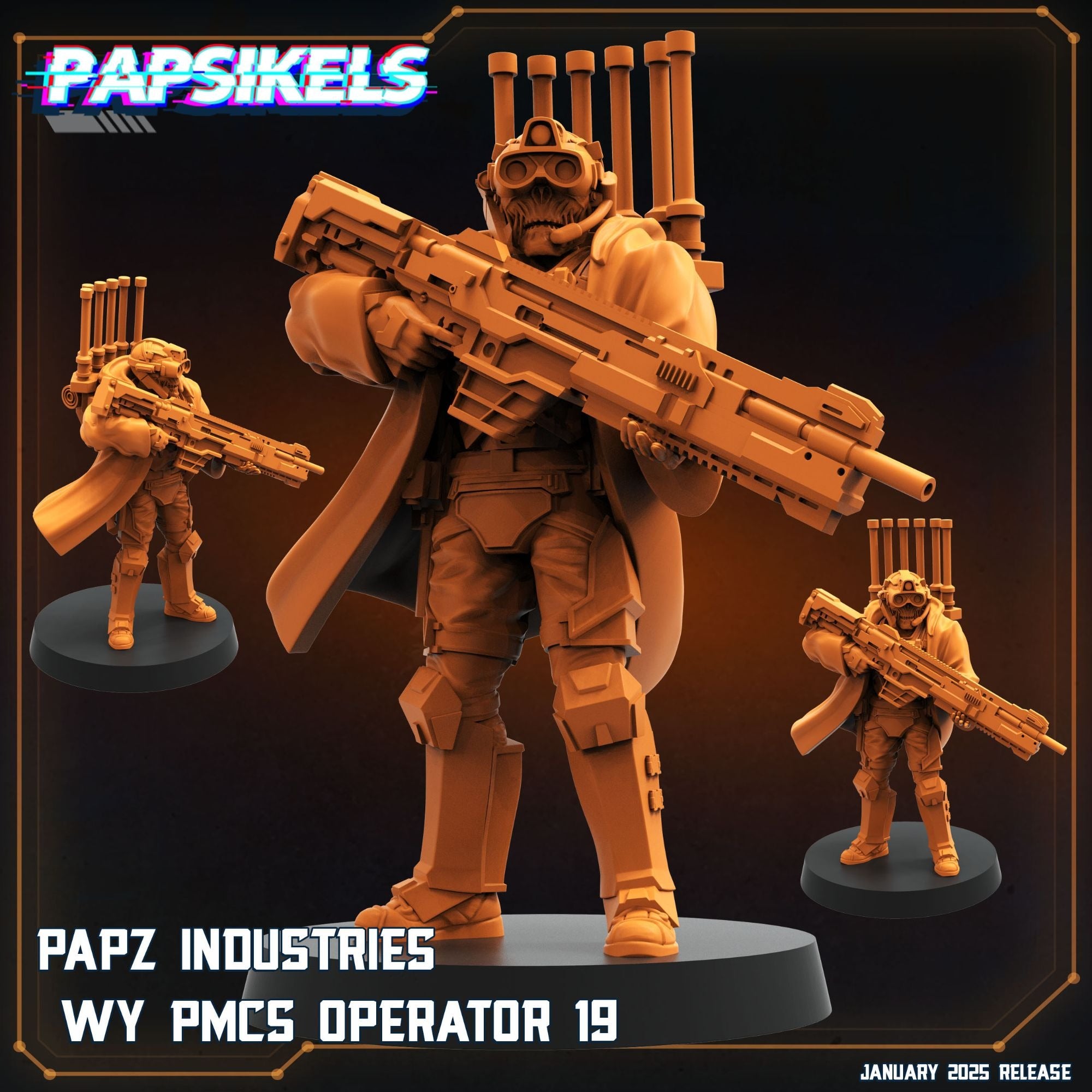 Papz Industries WY PMCS Operators - 3d Printed Miniature Sculpted by Papsikels Miniatures