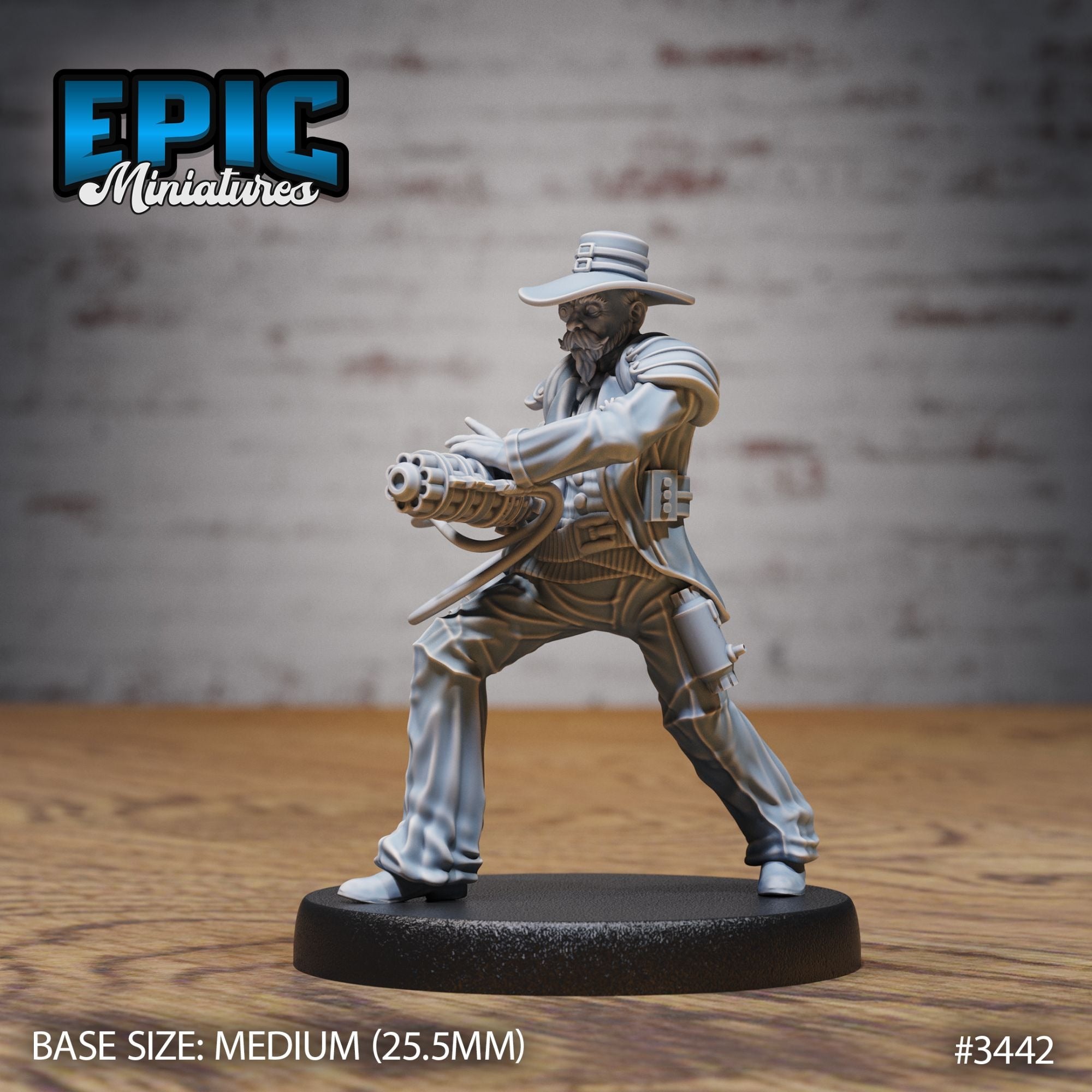 Gatling Artificer Sheriff - 3d Printed by Epic Miniatures