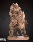 Orc Warg Rider Lieutenant - Bullet Rings: Evil- 3d Printed Miniature sculpted by Bite the Bullet