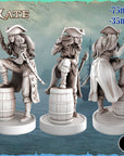 Kate - Pirate Girls - 3d Printed Miniature by Ravi (RKS3D)