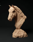 Konik Horse Bust - 3d Printed Scale Miniature by Animal Den