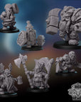 Iron Dwarves Warband - 3d Printed Miniature by DiceHeads